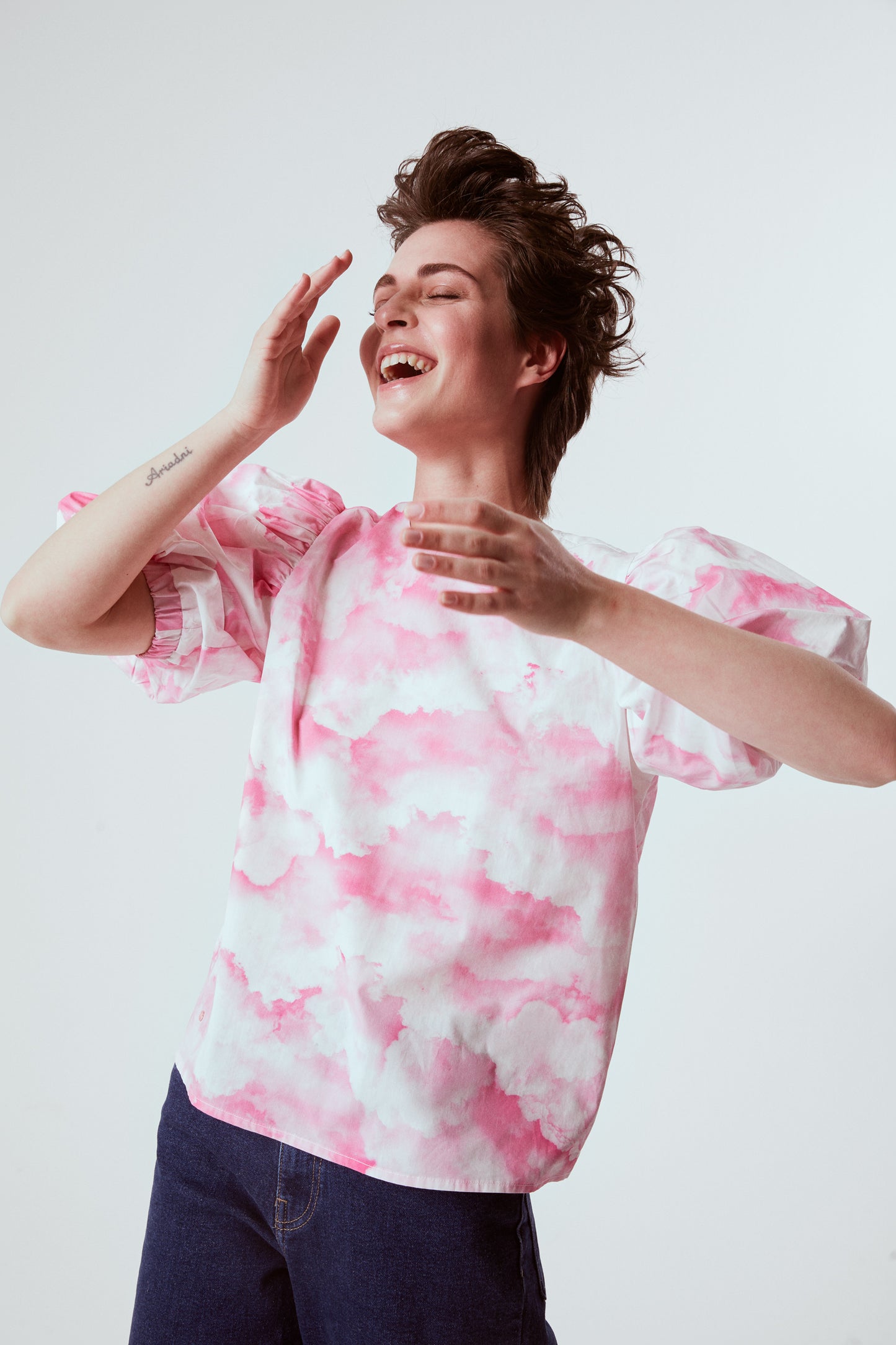 BACK TO FRONT TOP IN POPLIN
