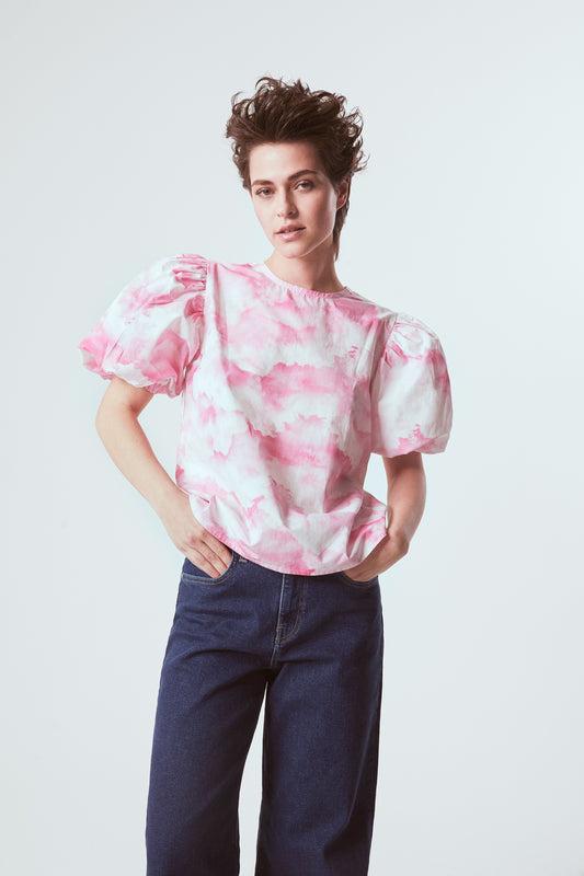BACK TO FRONT TOP IN POPLIN