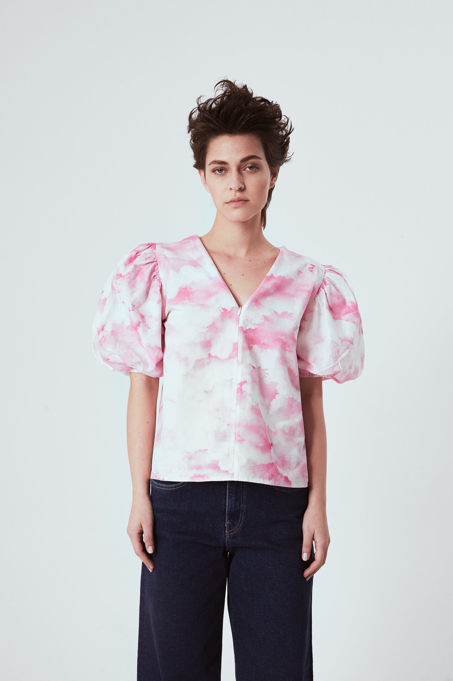 BACK TO FRONT TOP IN POPLIN