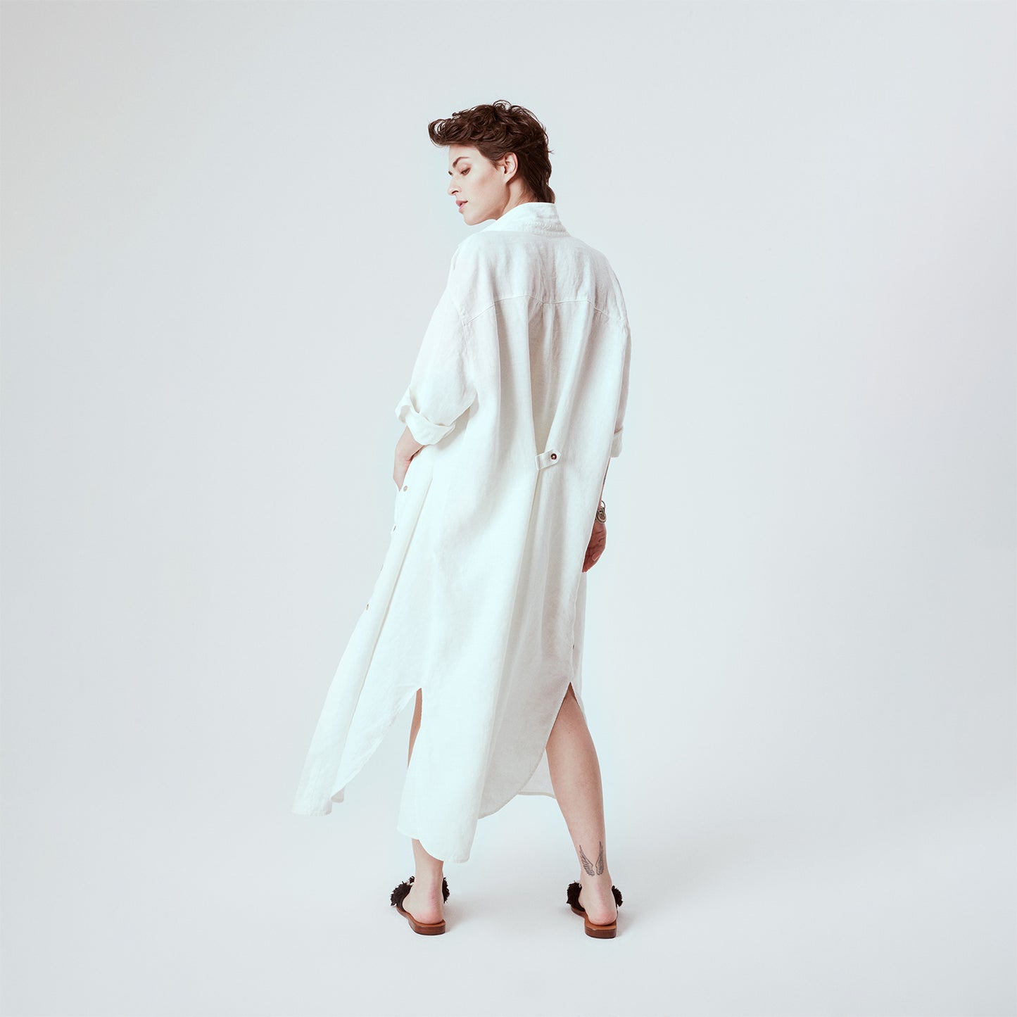 LINEN SHIRT DRESS NO14