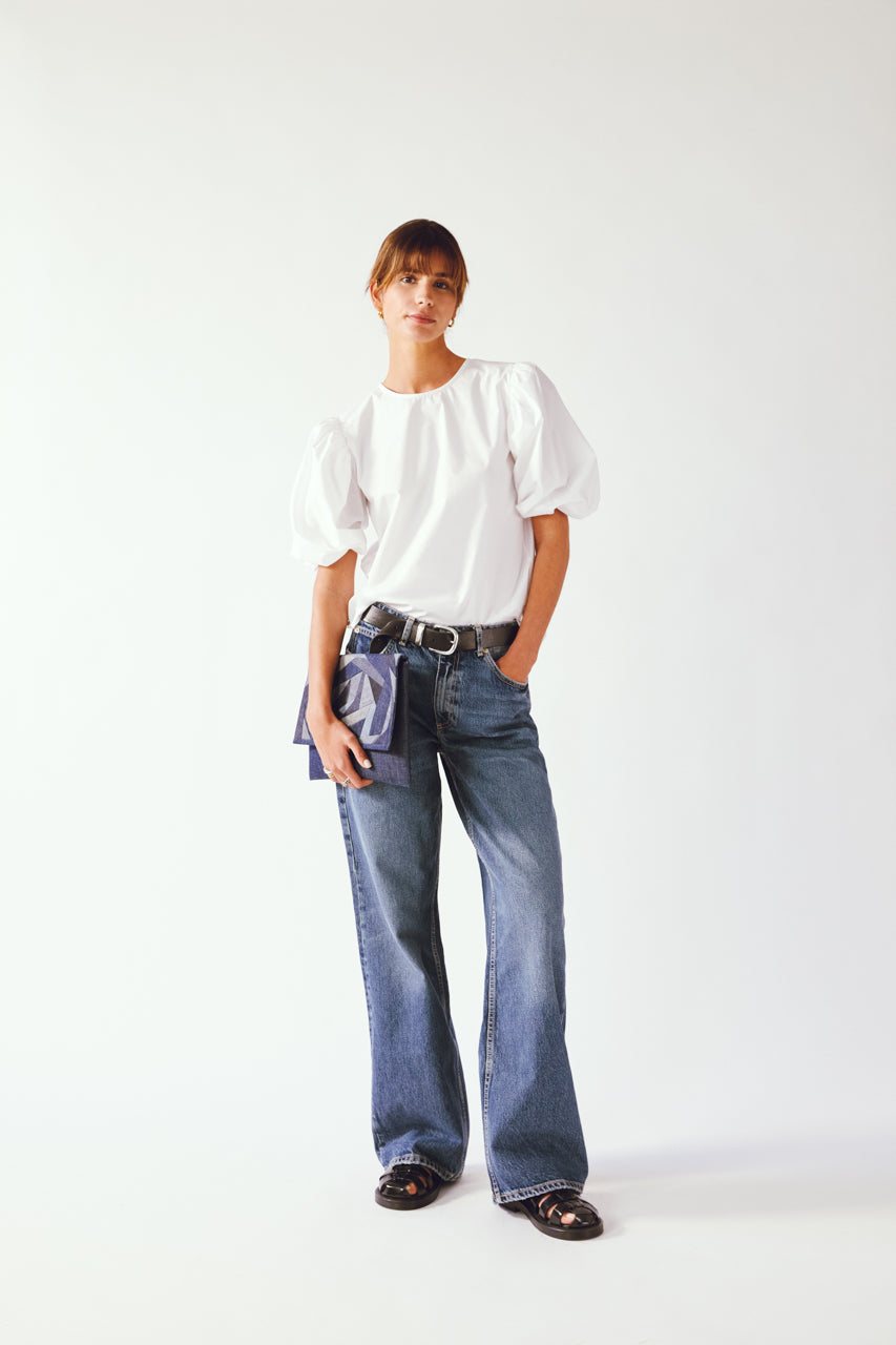 BACK TO FRONT TOP IN POPLIN