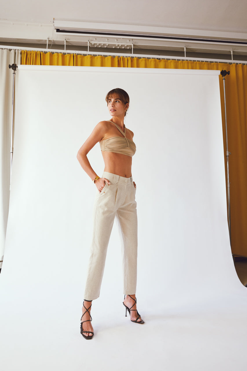LINEN-COTTON PANTS