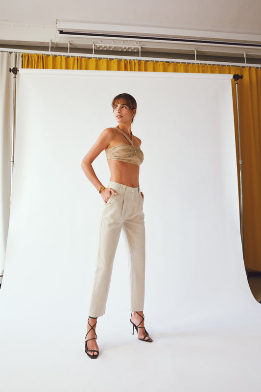 LINEN-COTTON PANTS