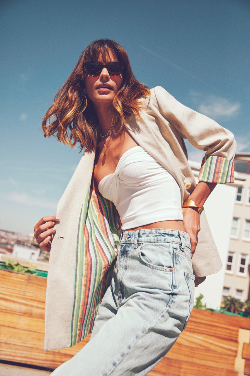 GİYİ BLAZER LINEN-COTTON