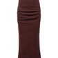 CASHMERE PENCIL SKIRT PLUM